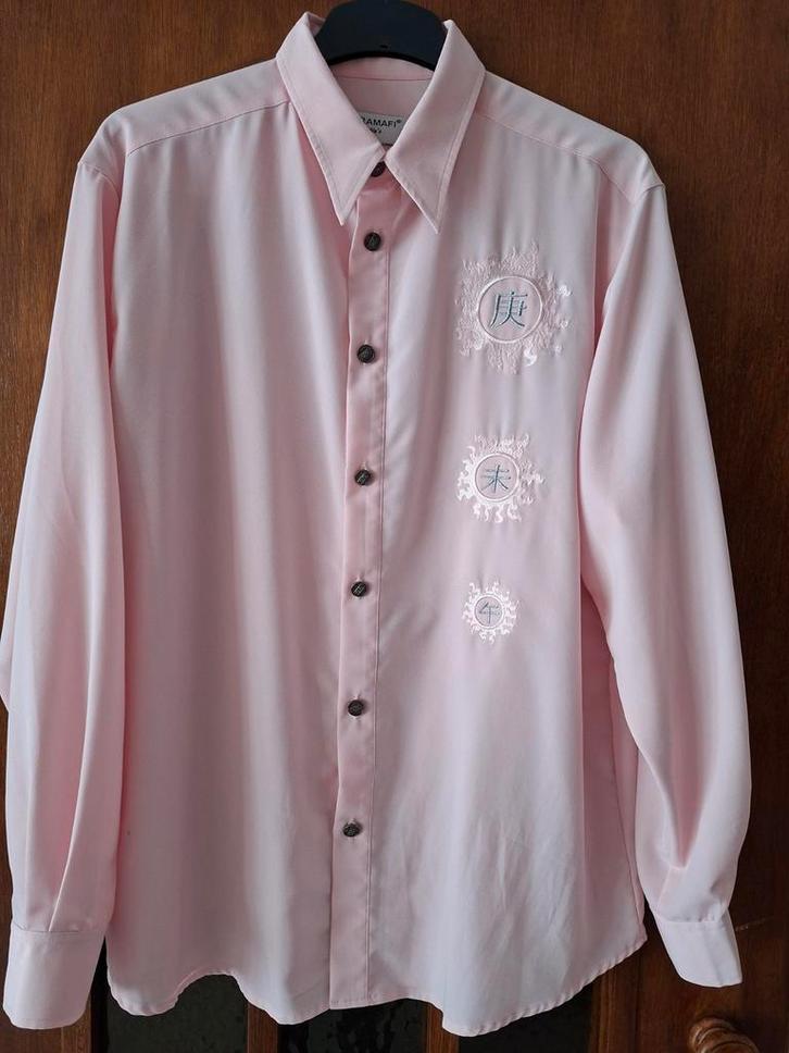 Herenblouse Roze Maat L, Kleding | Heren, Overhemden, Zo goed als nieuw, Halswijdte 41/42 (L), Roze, Ophalen