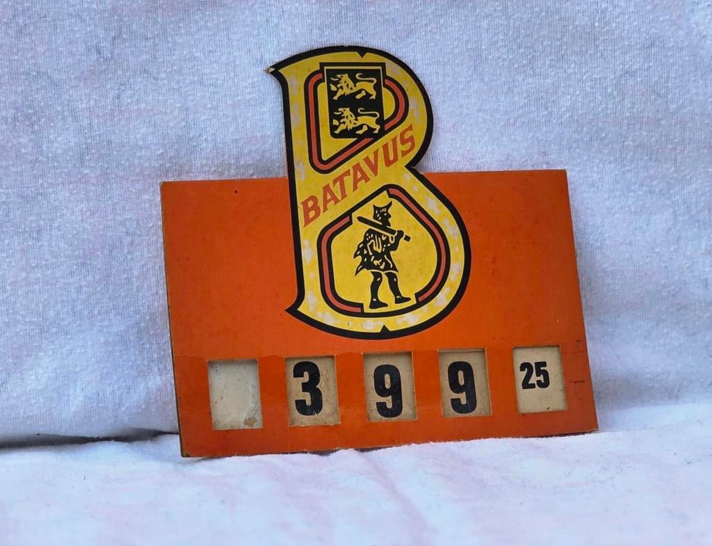 Vintage prijskaartje Batavus rijwielen, Verzamelen, Ophalen of Verzenden, Gebruikt