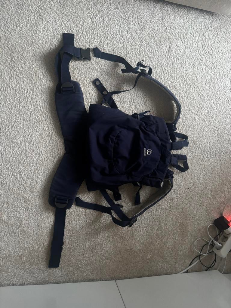 Stokke MyCarrier 3-in-1draagzak - donkerblauw, Buik of Rug, Ophalen of Verzenden, Zo goed als nieuw, Baby Björn