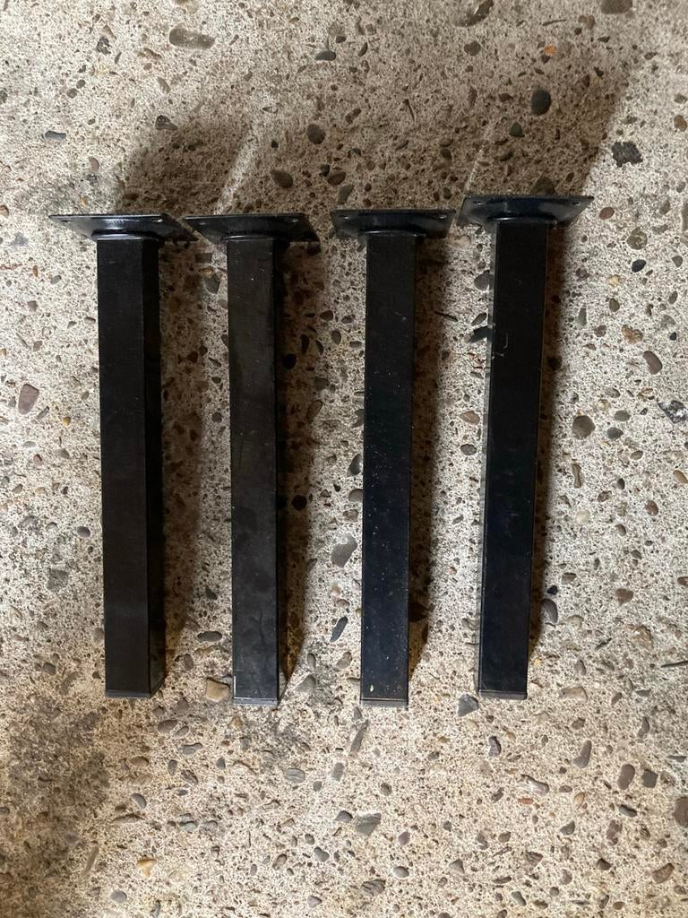 Metalen pootjes zwart 4 x, Ophalen of Verzenden