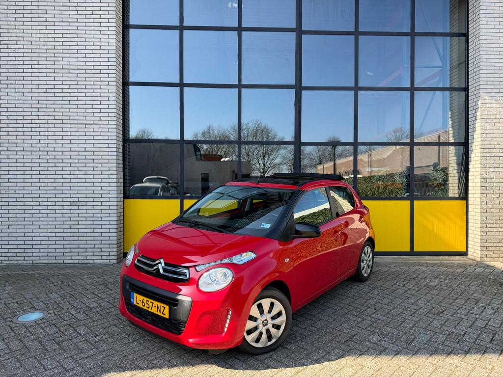 Citroen C1 1.0 VTi Airscape Shine, Cabrio, Airco & PDC, Stof, Gebruikt, Cabriolet, 4 stoelen