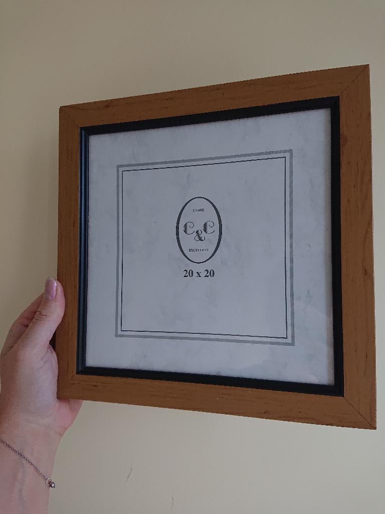 Houten fotolijst 20x20, Ophalen of Verzenden, Zo goed als nieuw