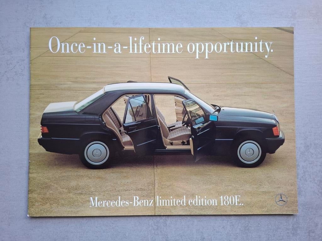 Australische Mercedes-Benz 180 E brochure - 1991, Ophalen of Verzenden, Zo goed als nieuw, Mercedes