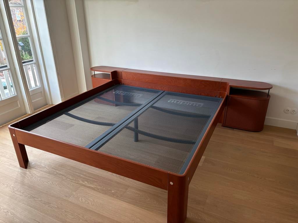 Auping Auronde bedframe onderdelen 180x190x48 cm, Ophalen, Gebruikt, Bruin, Tweepersoons