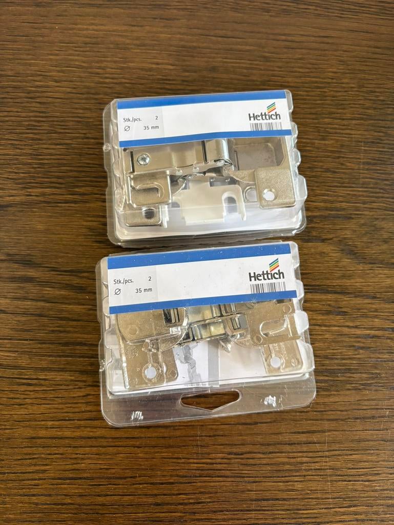 HETTICH Potscharnier voor koelkastombouw vernikkeld, 4 stuks, Ophalen of Verzenden, Zo goed als nieuw, IJzer, Scharnier