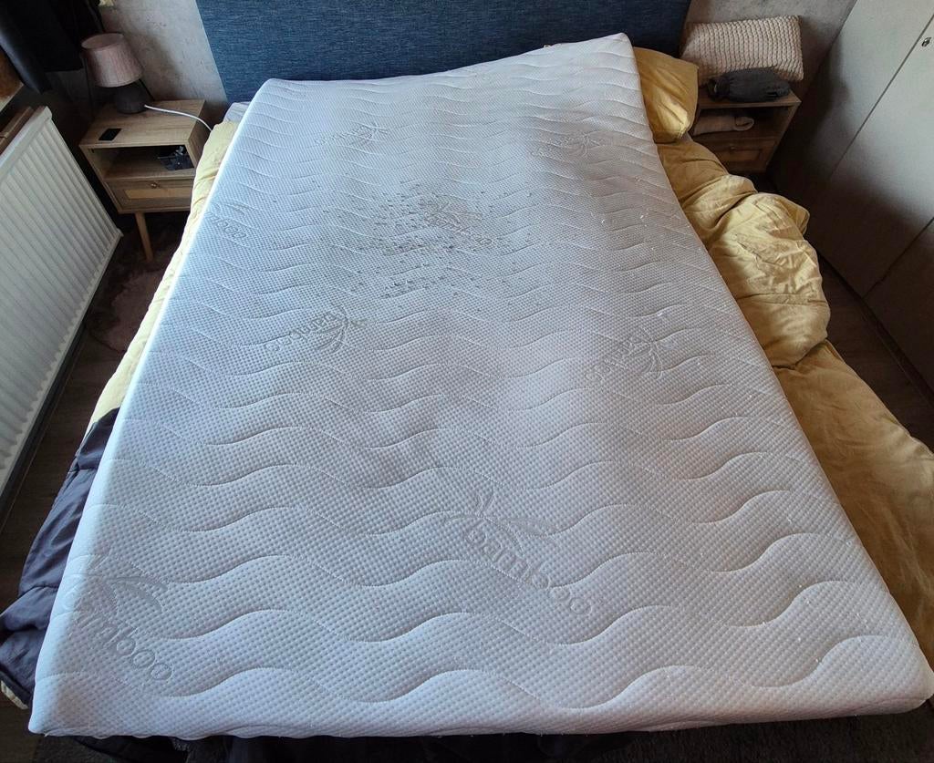 Topmatras Bamboo 140x200 - Recent gewassen, Huis en Inrichting, Slaapkamer | Matrassen en Bedbodems, Ophalen, Gebruikt, Tweepersoons