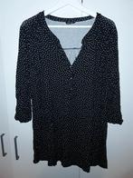 MS Mode Zwart Shirt Met Witte Stippen Maat 2XL, Zwart, Zo goed als nieuw, MS Mode, Shirt of Top
