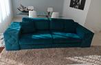 Rofra Velvet bank blauw/groen, Huis en Inrichting, Banken | Bankstellen, Ophalen, 250 tot 300 cm, Gebruikt, 100 tot 125 cm