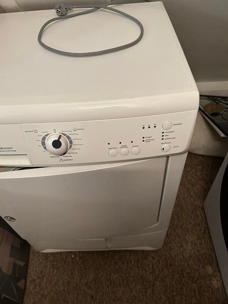 Zanussi Autosense Active Drying Wasdroger - Zeer weinig gebr, Ophalen, 6 tot 8 kg, Zo goed als nieuw, Voorlader
