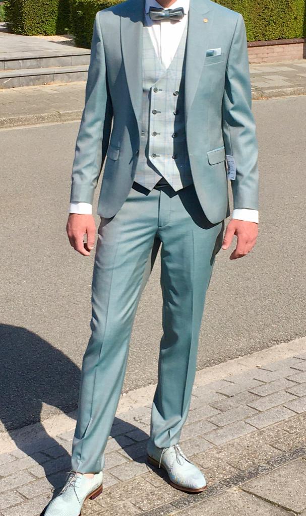 trouwpak 3 delig maat 48/ m, Ophalen, Zo goed als nieuw, Overige kleuren, Trouwpak