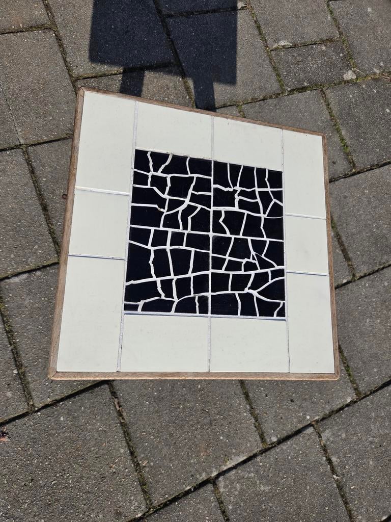 Oud Handgemaakt bijzet tafeltje met mozaïek, Ophalen, Overige materialen, Wandtegels, Minder dan 20 cm