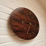 Grote Wandklok Pallissander  Vintage Retro Deens design Klok, Huis en Inrichting, Wandklok, Ophalen of Verzenden, Zo goed als nieuw