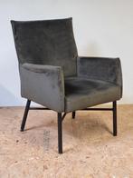 Groene Velours Fauteuil - Heerlijk Zitcomfort!, Ophalen, 75 tot 100 cm, Zo goed als nieuw, Stof