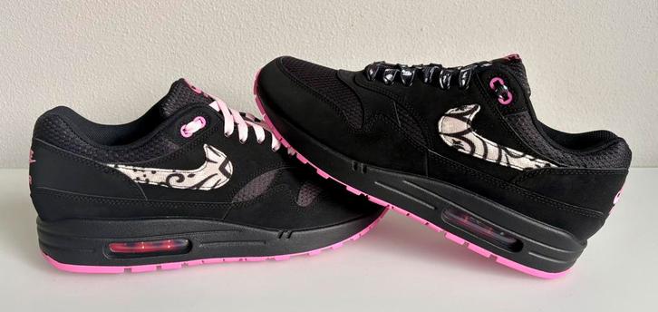 Nike Air Max 1 'Double Tab Pink' 44, Kleding | Heren, Schoenen, Nieuw, Sneakers of Gympen, Zwart, Verzenden