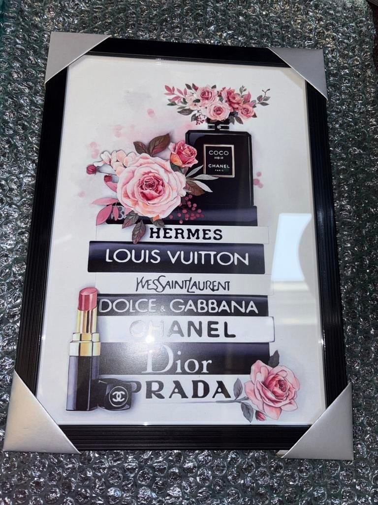 Fashion Luxe Wanddecoratie - Chanel, Dior, Louis Vuitton, Huis en Inrichting, Ophalen of Verzenden, Nieuw, Print, Minder dan 50 cm