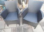 2 leuke Garden tuinstoelen zwart wicker plus 2 gratis, Ophalen, Zo goed als nieuw, Wicker