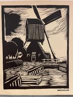 Breukelen - Houtsnede - Molen, Ophalen of Verzenden