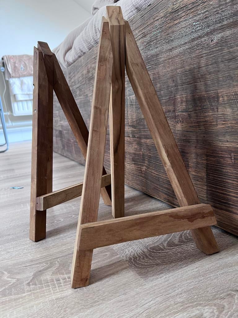 Houten ezel voor boeken of decoratie, Hobby en Vrije tijd, Schilderen, Ophalen of Verzenden, Gebruikt, Ezel