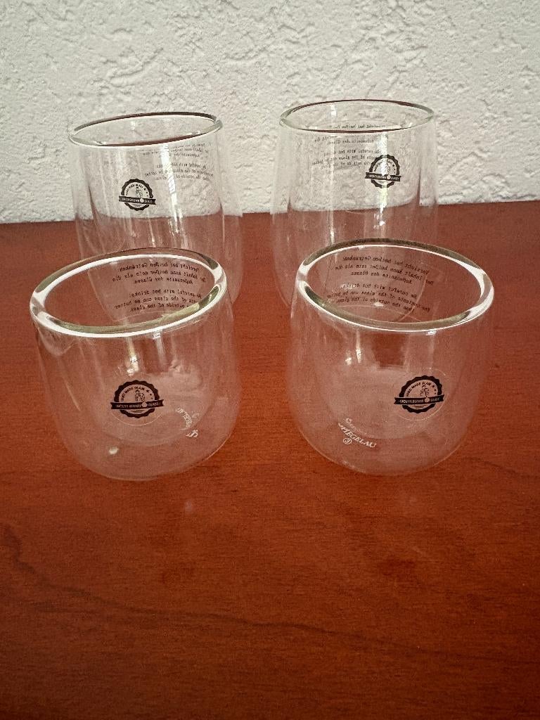 Spiegelau dubbelwandig 2x thee/koffie en 2x espresso *nieuw*, Glas of Glazen, Nieuw, Ophalen of Verzenden, Glas