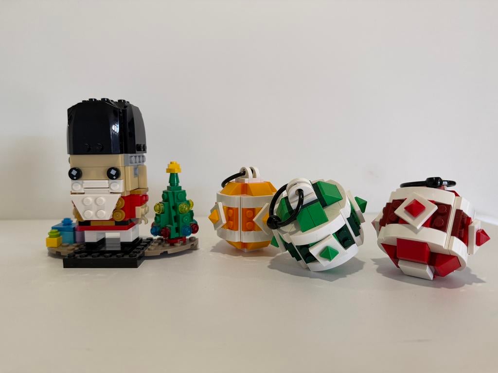 Lego kerst brickhead notenkraker + kerstballen, Ophalen of Verzenden, Zo goed als nieuw