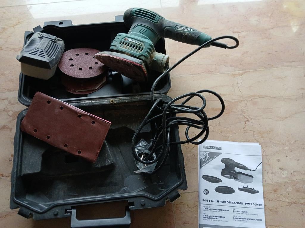 Park side schuurmachine PMFS 200 B2, Ophalen of Verzenden, Gebruikt, Minder dan 600 watt, Vlakschuurmachine