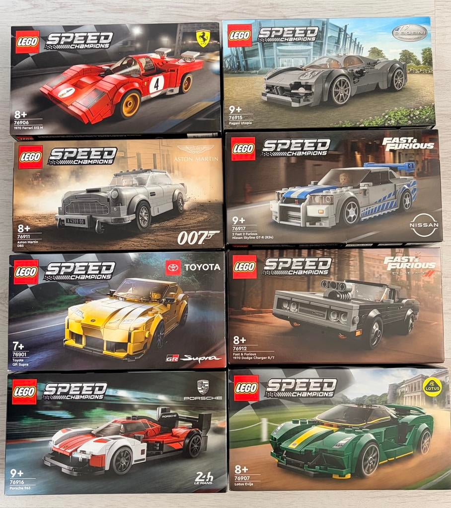 8x LEGO Speed Champions sets - Ongeopend, Kinderen en Baby's, Speelgoed | Duplo en Lego, Nieuw, Lego, Complete set, Compleet, Speed Champions