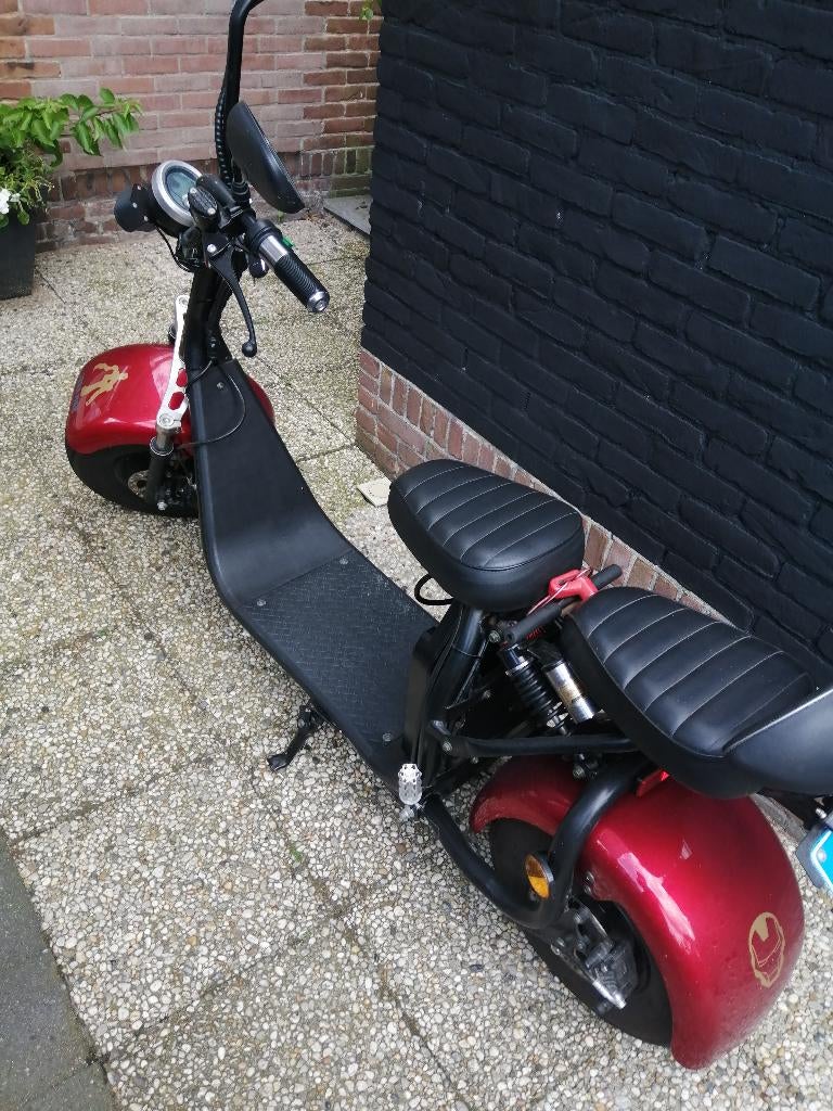 E shopper i coco brede band, rood iron man elektrisch, Fietsen en Brommers, Gebruikt, Elektrisch, Maximaal 25 km/u, Ophalen