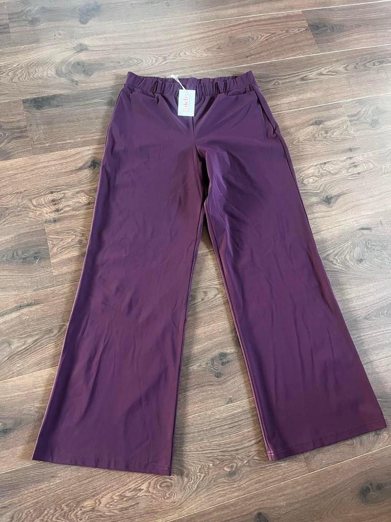 Wijnrode travelstof broek Debs casual Elegance XXL, Maat 46/48 (XL) of groter, Nieuw, Ophalen of Verzenden, Lang