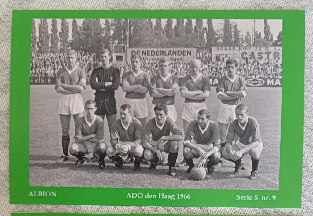 Complete serie van 10 foto kaarten ADO Den Haag, Verzamelen, Ophalen of Verzenden, Zo goed als nieuw, Overige binnenlandse clubs