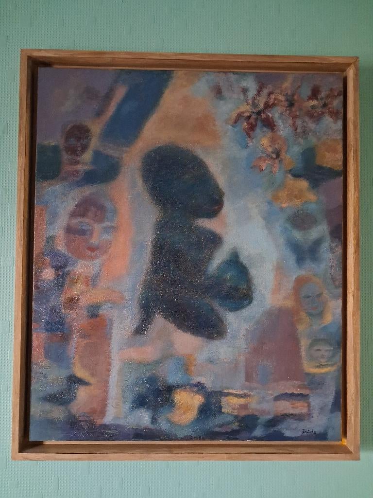 Schilderij Frida Duverger, Antiek en Kunst, Ophalen of Verzenden