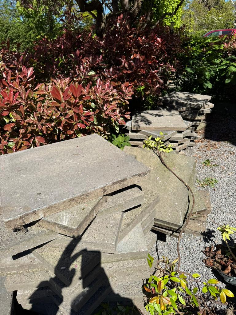 60x60 tegels, Ophalen, Zo goed als nieuw, Beton, Terrastegels