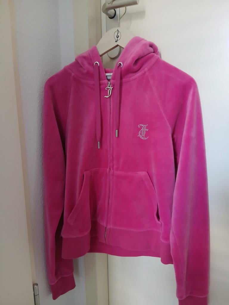 Juicy Couture Roze Velours Hoodie Maat S, Kleding | Dames, Ophalen of Verzenden, Zo goed als nieuw, Roze, Maat 36 (S)