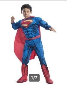 Gespierde Superman outfit mt 128 / 140, Kinderen en Baby's, Carnavalskleding en Verkleedspullen, Ophalen of Verzenden, Nieuw, 134 t/m 140