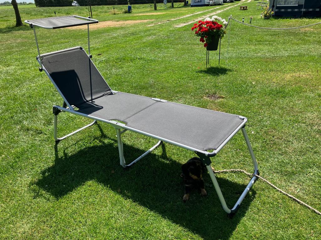 Te koop Isabella Zonnebed., Ophalen, Zo goed als nieuw, Aluminium, Verstelbaar