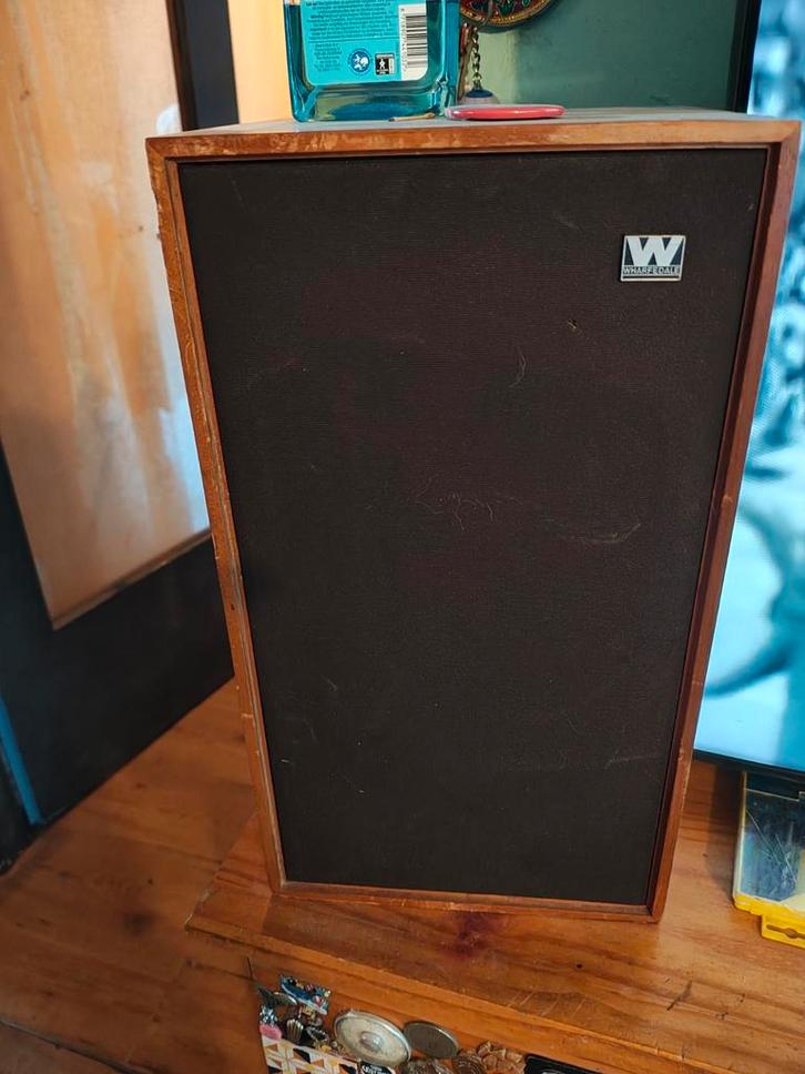 Vintage Wharfedale Speakers - Aandacht nodig, Audio, Tv en Foto, Luidsprekers, Gebruikt, Front, Rear of Stereo speakers, Overige merken