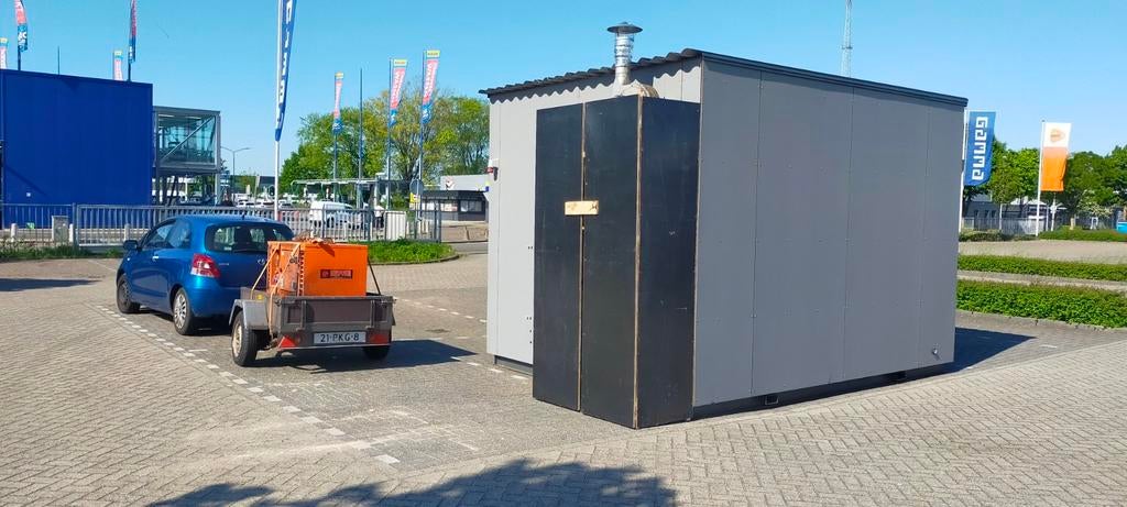 Kiosk voormalig snack verkoop evt met glas serre, Ophalen of Verzenden, Gebruikt, Serre