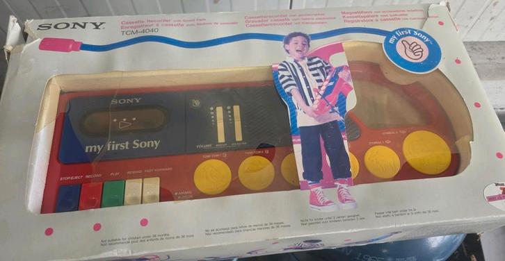 Vintage 90s My First Sony Cassetterecorder TCM-4040, Verzamelen, Speelgoed, Zo goed als nieuw, Ophalen of Verzenden