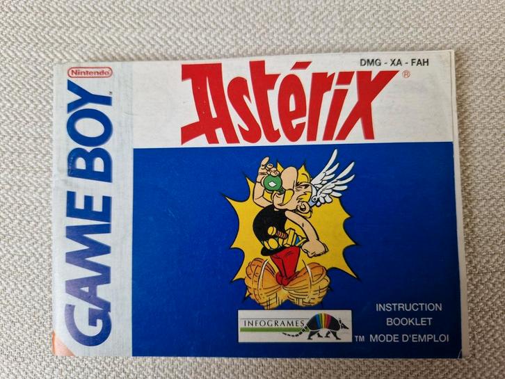 gameboy asterix nintendo booklet handleiding en obelix, Spelcomputers en Games, Games | Nintendo Game Boy, Zo goed als nieuw, Avontuur en Actie