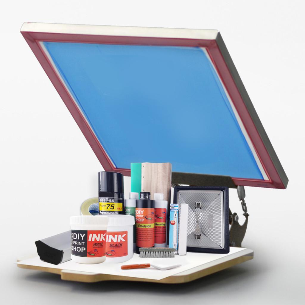 DIY ZEEFDRUKSET incl raam inkt rakel emulsie lamp drukpers, Hobby en Vrije tijd, Overige Hobby en Vrije tijd, Ophalen of Verzenden