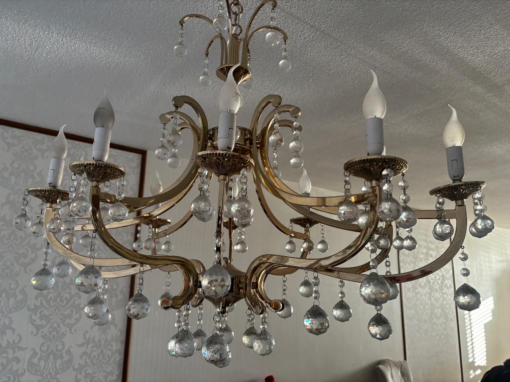 Kroonluchter, Huis en Inrichting, Lampen | Kroonluchters, Ophalen, Zo goed als nieuw, Barok