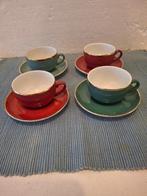 Mitterteich Bavaria - 4 mooie espresso kop en schotels, Ophalen of Verzenden