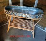 Rotan plantentafel, Minder dan 55 cm, Rond, Ophalen of Verzenden, Zo goed als nieuw