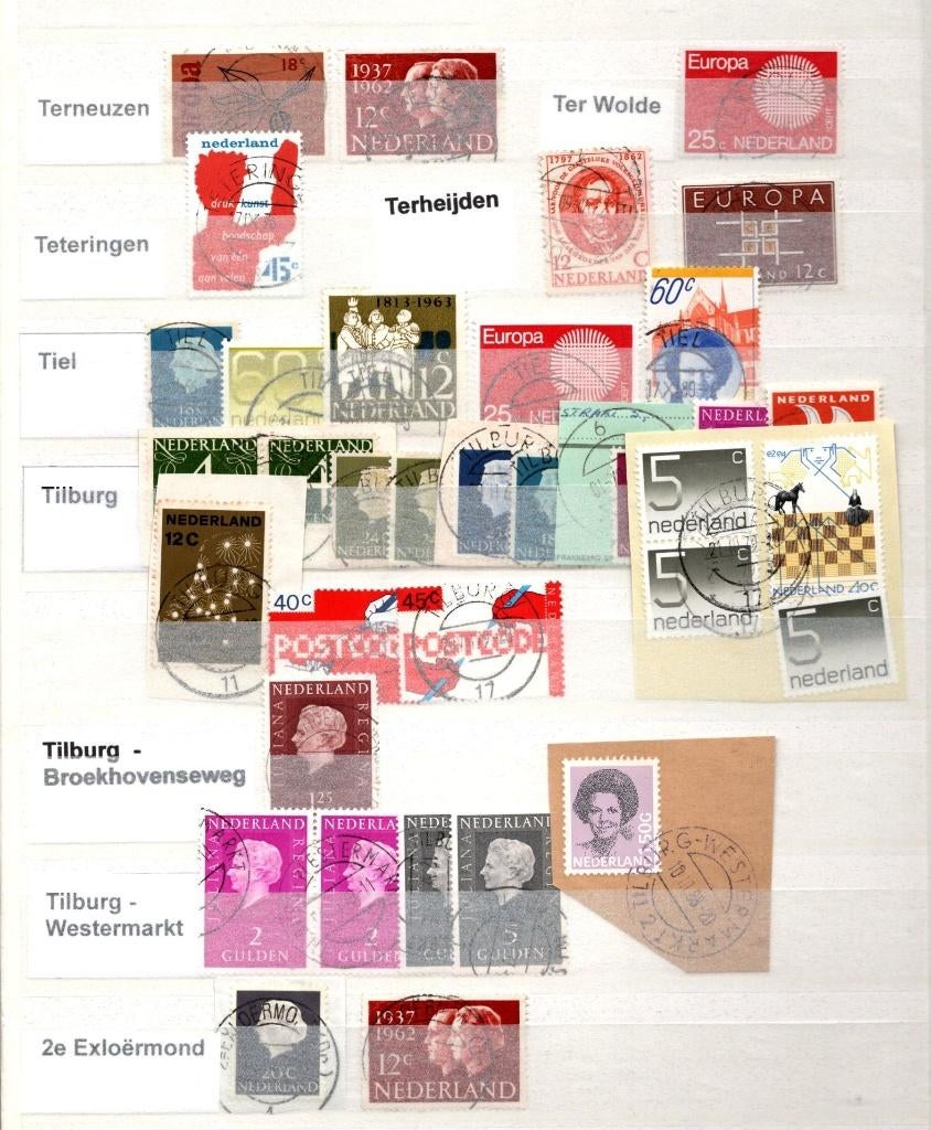 Stempels wo Teteringen Terheijden Terwolde Tiel (53), Verzenden, T/m 1940, Gestempeld