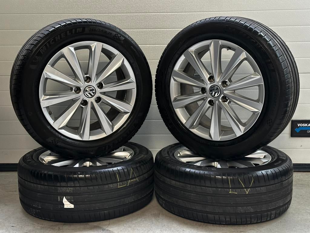 Originele 19 inch 5x130 VW Touareg Salamanca Velgen & Banden, 19 inch, Gebruikt, 265 mm, Banden en Velgen