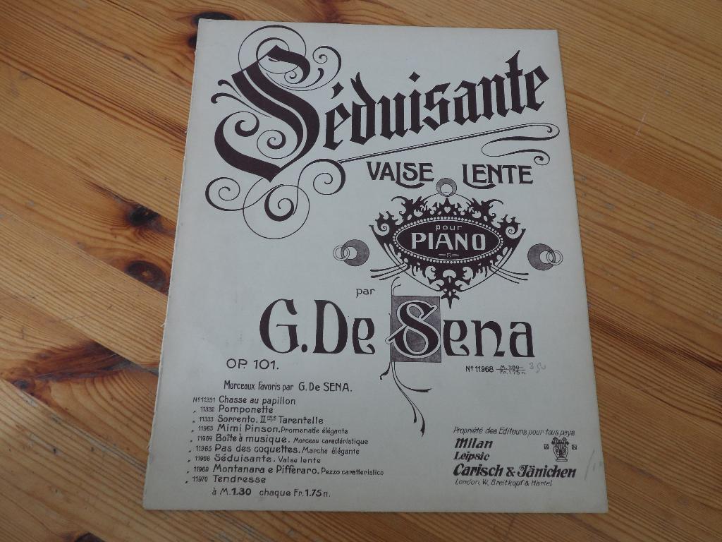 G. de Sena, Gebruikt, Ophalen of Verzenden, Artiest of Componist, Piano