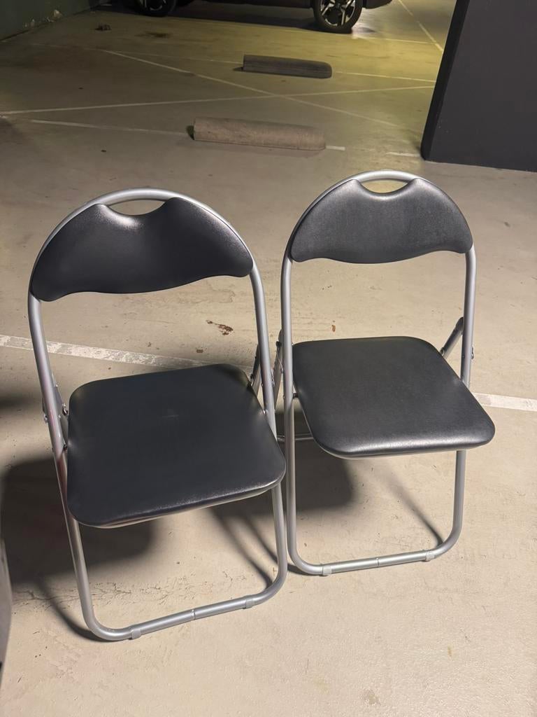 Klapstoelen, Kunststof, Zwart, Nieuw, Ophalen of Verzenden