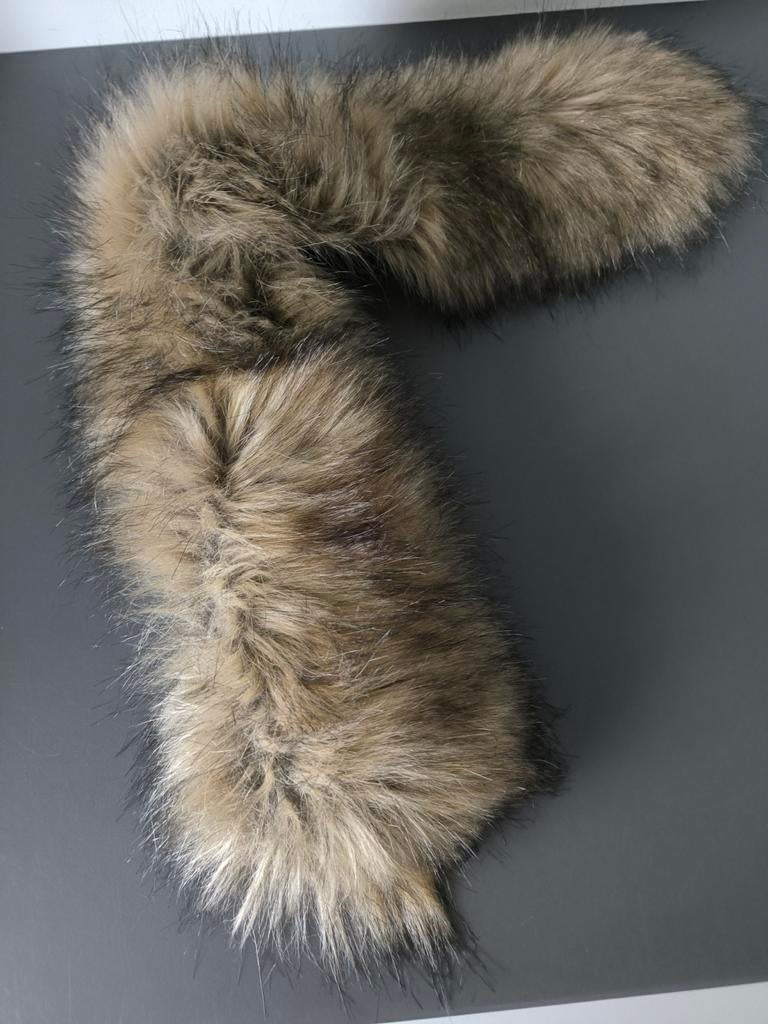 Bontkraag voor jassen met drukknoppen, Maat 38/40 (M), Bruin, Ophalen of Verzenden, Onbekend