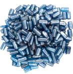 Grote partij 280 blauwe zilverfolie glaskralen - Nieuw P-16, Ophalen of Verzenden, Nieuw, Kraal