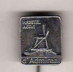 Speldje HERSTEL ACTIE MOLEN D'ADMIRAAL BUIKSLOOT AMSTERDAM, Ophalen of Verzenden, Gebruikt, Overige onderwerpen