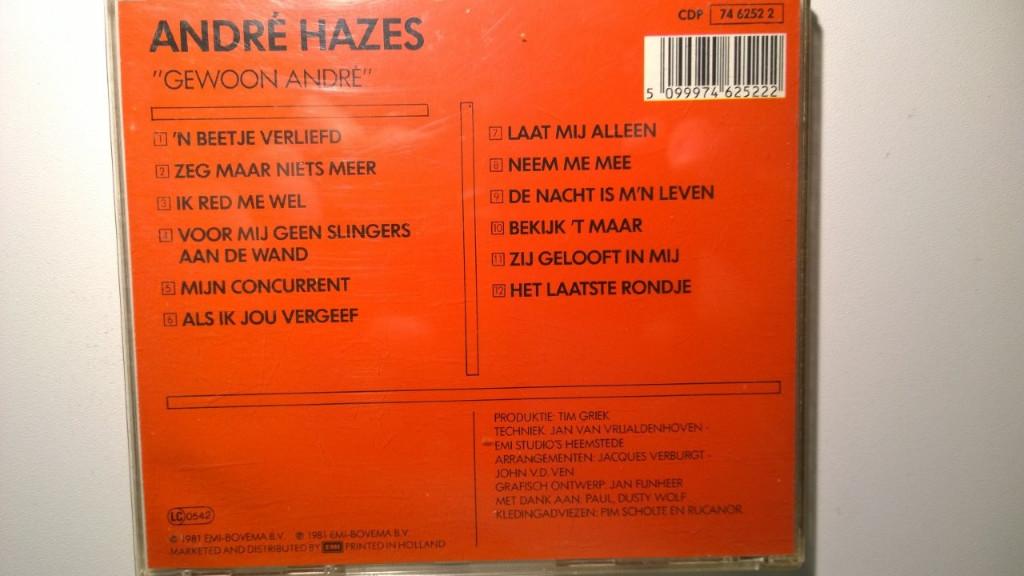 André Hazes - Gewoon André, Ophalen of Verzenden, Zo goed als nieuw, Levenslied of Smartlap
